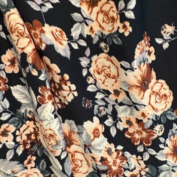 Teeze Me Fit & Flare Dress Size 3/4 Navy and Floral Print EUC - Picture 3 of 9